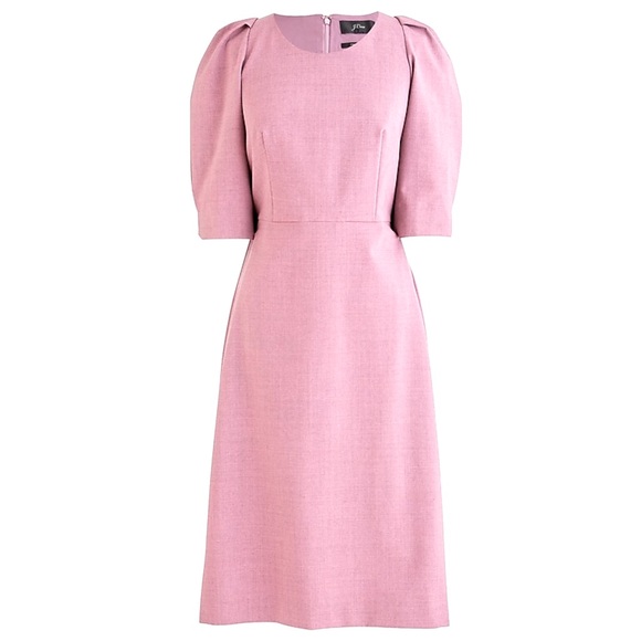 NWT J Crew Italian Wool Puff Sleeve Sheath Dress, Black, Women’s 4 - Picture 6 of 7